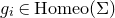 g Subscript i Baseline element of normal upper H normal o normal m normal e normal o left parenthesis normal upper Sigma right parenthesis