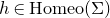 h element of normal upper H normal o normal m normal e normal o left parenthesis normal upper Sigma right parenthesis