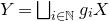 upper Y equals square union Underscript i element of double struck upper N Endscripts g Subscript i Baseline upper X
