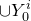 union upper Y 0 Superscript i
