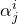 alpha Subscript j Superscript i