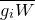 ModifyingAbove g Subscript i Baseline upper W With bar