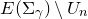 upper E left parenthesis normal upper Sigma Subscript gamma Baseline right parenthesis minus upper U Subscript n