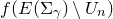 f left parenthesis upper E left parenthesis normal upper Sigma Subscript gamma Baseline right parenthesis minus upper U Subscript n Baseline right parenthesis