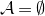 script upper A equals normal empty set