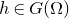 h element of upper G left parenthesis normal upper Omega right parenthesis