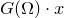 upper G left parenthesis normal upper Omega right parenthesis dot x