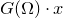 upper G left parenthesis normal upper Omega right parenthesis dot x