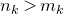 n Subscript k Baseline greater than m Subscript k