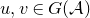 u comma v element of upper G left parenthesis script upper A right parenthesis