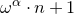 omega Superscript alpha Baseline dot n plus 1