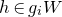 h element of g Subscript i Baseline upper W