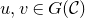 u comma v element of upper G left parenthesis script upper C right parenthesis
