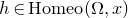 h element of normal upper H normal o normal m normal e normal o left parenthesis normal upper Omega comma x right parenthesis