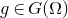 g element of upper G left parenthesis normal upper Omega right parenthesis