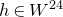 h element of upper W Superscript 24