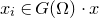 x Subscript i Baseline element of upper G left parenthesis normal upper Omega right parenthesis dot x