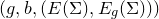 left parenthesis g comma b comma left parenthesis upper E left parenthesis normal upper Sigma right parenthesis comma upper E Subscript g Baseline left parenthesis normal upper Sigma right parenthesis right parenthesis right parenthesis