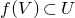 f left parenthesis upper V right parenthesis subset of upper U