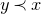 y precedes x