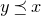 y precedes above single line equals sign x