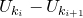 upper U Subscript k Sub Subscript i Baseline minus upper U Subscript k Sub Subscript i plus 1
