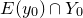 upper E left parenthesis y 0 right parenthesis intersection upper Y 0