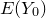 upper E left parenthesis upper Y 0 right parenthesis