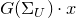upper G left parenthesis normal upper Sigma Subscript upper U Baseline right parenthesis dot x
