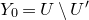 upper Y 0 equals upper U minus upper U prime