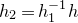 h 2 equals h 1 Superscript negative 1 Baseline h