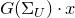upper G left parenthesis normal upper Sigma Subscript upper U Baseline right parenthesis dot x