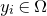 y Subscript i Baseline element of normal upper Omega