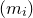left parenthesis m Subscript i Baseline right parenthesis