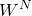 upper W Superscript upper N