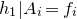 h 1 vertical bar upper A Subscript i Baseline equals f Subscript i Baseline