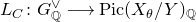 upper L Subscript upper C Baseline colon upper G Subscript double struck upper Q Superscript or Baseline long right arrow upper P i c left parenthesis upper X Subscript theta Baseline divided by upper Y right parenthesis Subscript double struck upper Q Baseline