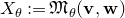 upper X Subscript theta Baseline colon equals German upper M Subscript theta Baseline left parenthesis bold v comma bold w right parenthesis