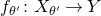 f Subscript theta Sub Superscript prime Subscript Baseline colon upper X Subscript theta Sub Superscript prime Subscript Baseline right arrow upper Y