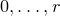 0 comma ellipsis comma r