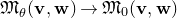 German upper M Subscript theta Baseline left parenthesis bold v comma bold w right parenthesis right arrow German upper M 0 left parenthesis bold v comma bold w right parenthesis