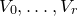 upper V 0 comma ellipsis comma upper V Subscript r Baseline
