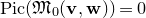 upper P i c left parenthesis German upper M 0 left parenthesis bold v comma bold w right parenthesis right parenthesis equals 0