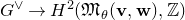 upper G Superscript or Baseline right arrow upper H squared left parenthesis German upper M Subscript theta Baseline left parenthesis bold v comma bold w right parenthesis comma double struck upper Z right parenthesis