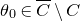 theta 0 element of upper C overbar minus upper C