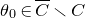 theta 0 element of upper C overbar minus upper C
