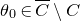 theta 0 element of upper C overbar minus upper C