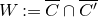upper W colon equals upper C overbar intersection upper C prime overbar
