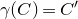 gamma left parenthesis upper C right parenthesis equals upper C prime
