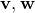 bold v comma bold w